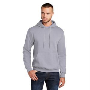 Men's Fleece Pullover Hoodie Silver